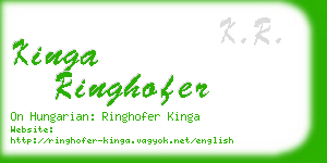 kinga ringhofer business card